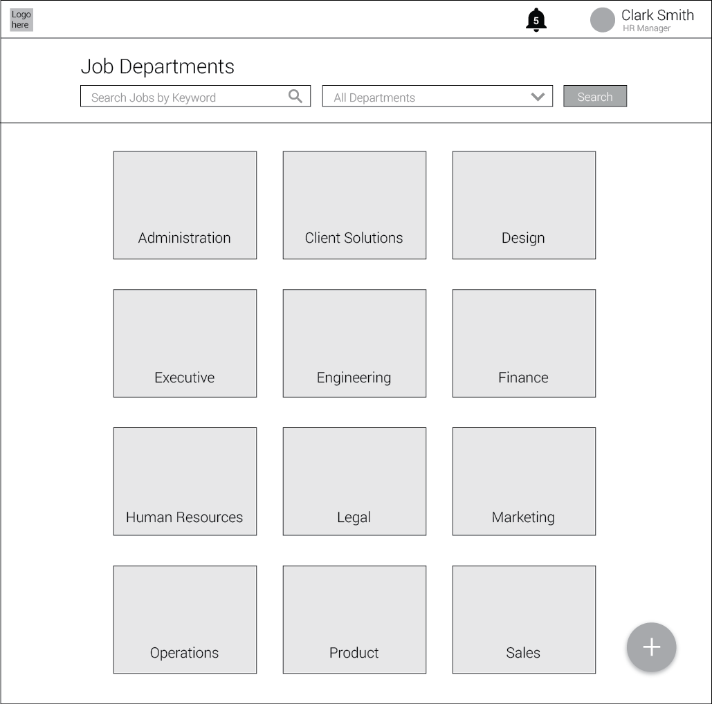 Home - All job departments