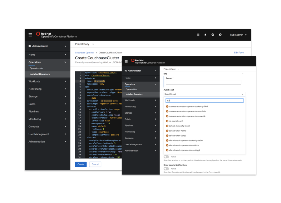 Declarative UI in Kube, User Interface for CRDs managed by the Operator