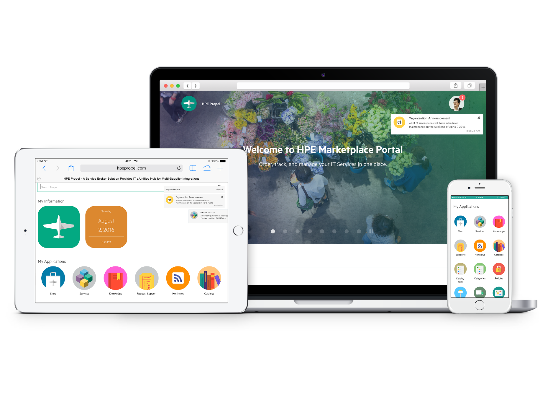 HPE Propel, A Service Broker Solution Provides IT a Unified Hub for Multi-Supplier Integrations.