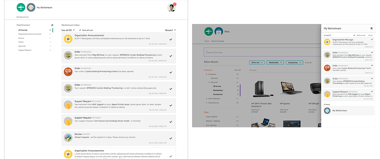 My Workstream - Smart feeds capability.