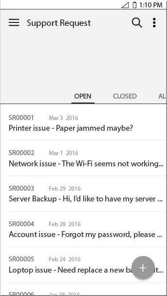 Wireframe, Ticket Creation, main UI: intelligent agent chat interface.